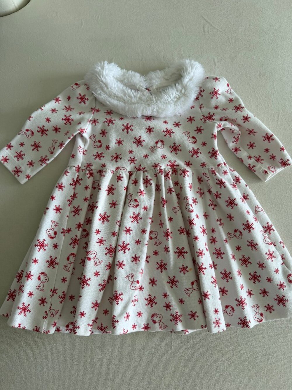 Janie and Jack PEANUTS™ Snoopy Snowflake Dress Size 3